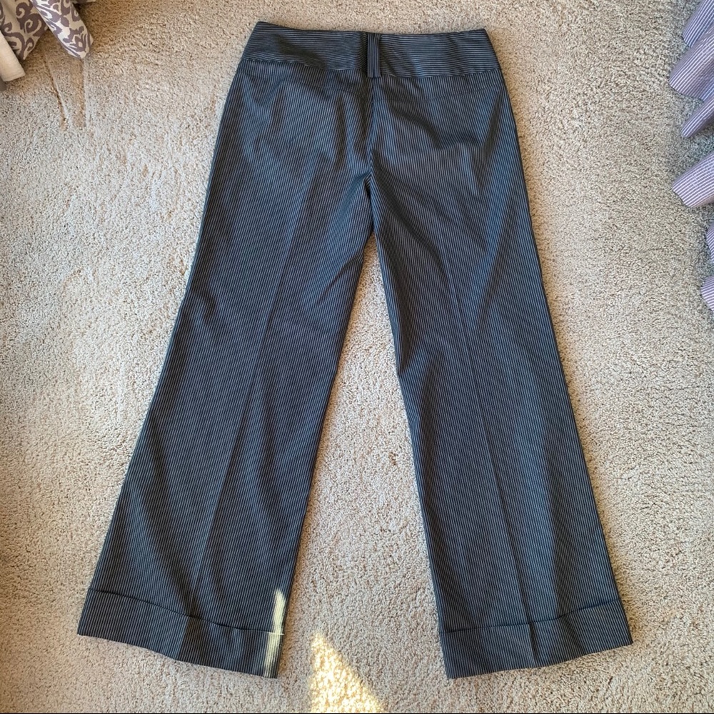 Wide-legged Pinstripe Trousers